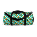 Teal Checkerboard Pluto Travel Duffel Bag