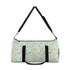 Character Autographs on Green Travel Duffel Bag