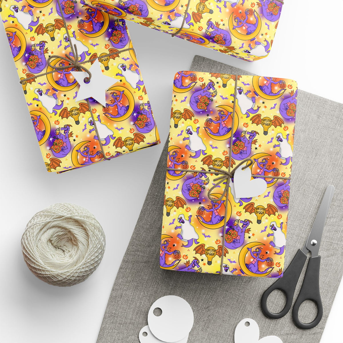 Figment on the Moon Yellow Wrapping Paper Roll