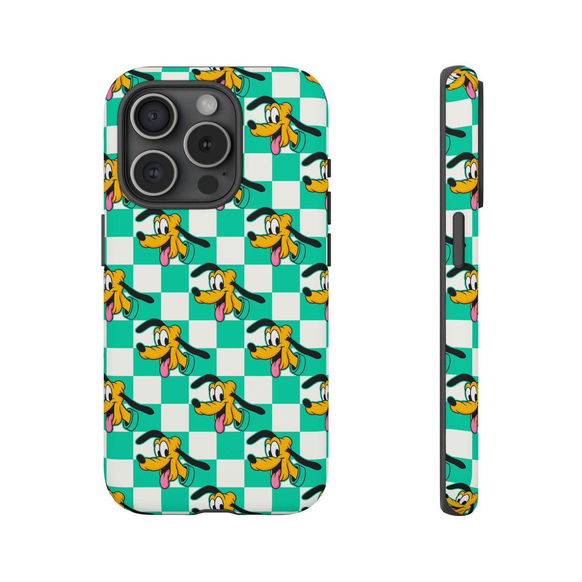 Teal Checkerboard Pluto Resort Ready Cell Phone Tech Case