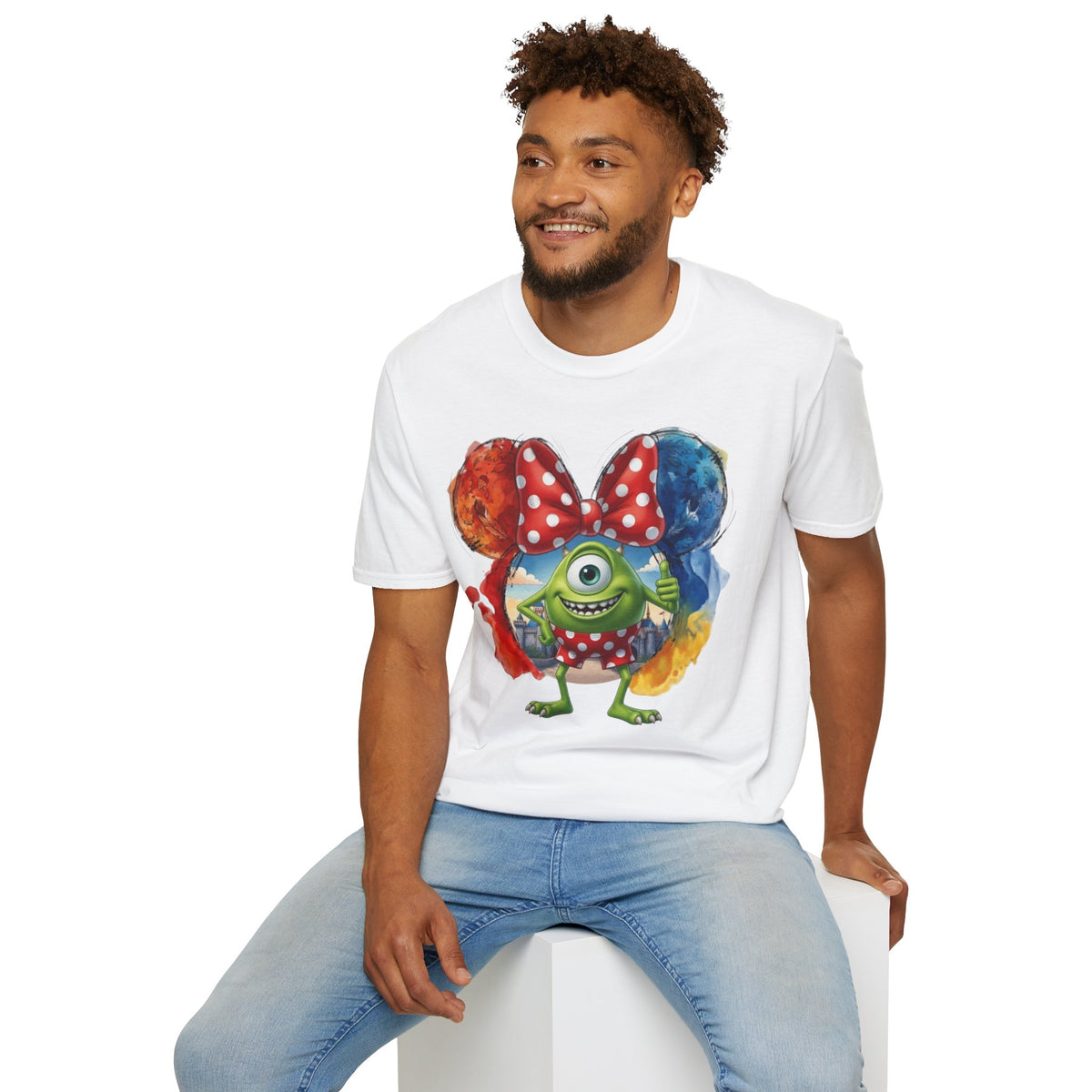 Monsters Inc - Mike Wazowski's Polka Dot Vignette Unisex Graphic Tee