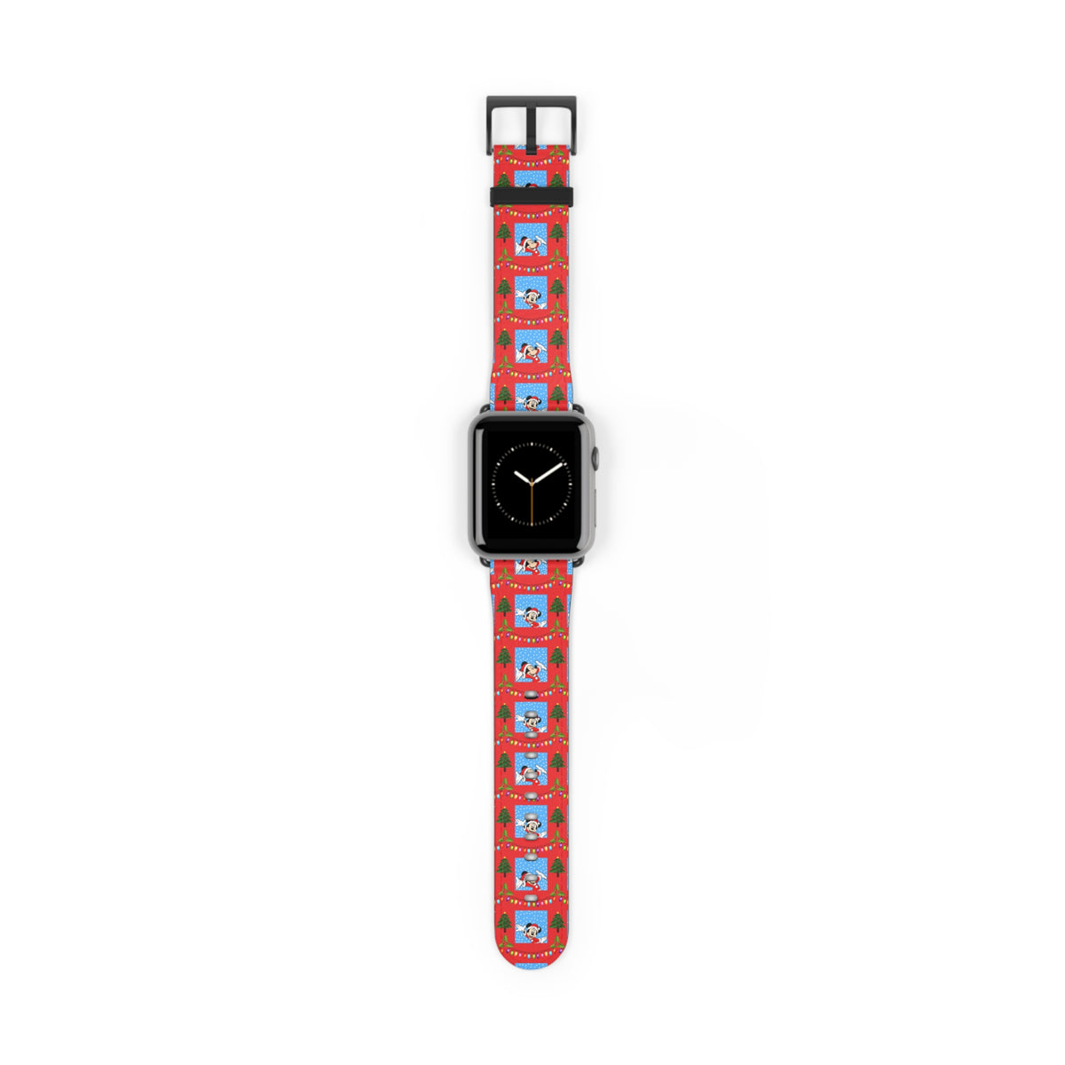 Christmas Snowy Park Holiday Whimsical Watch Band - Apple