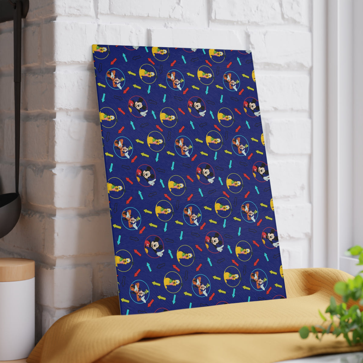 Character Arrows Glass Cutting Board