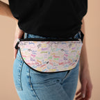 Character Autographs on Pink Beach Club Fanny Pack