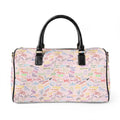 Character Autographs on Pink PU Leather Travel Bag