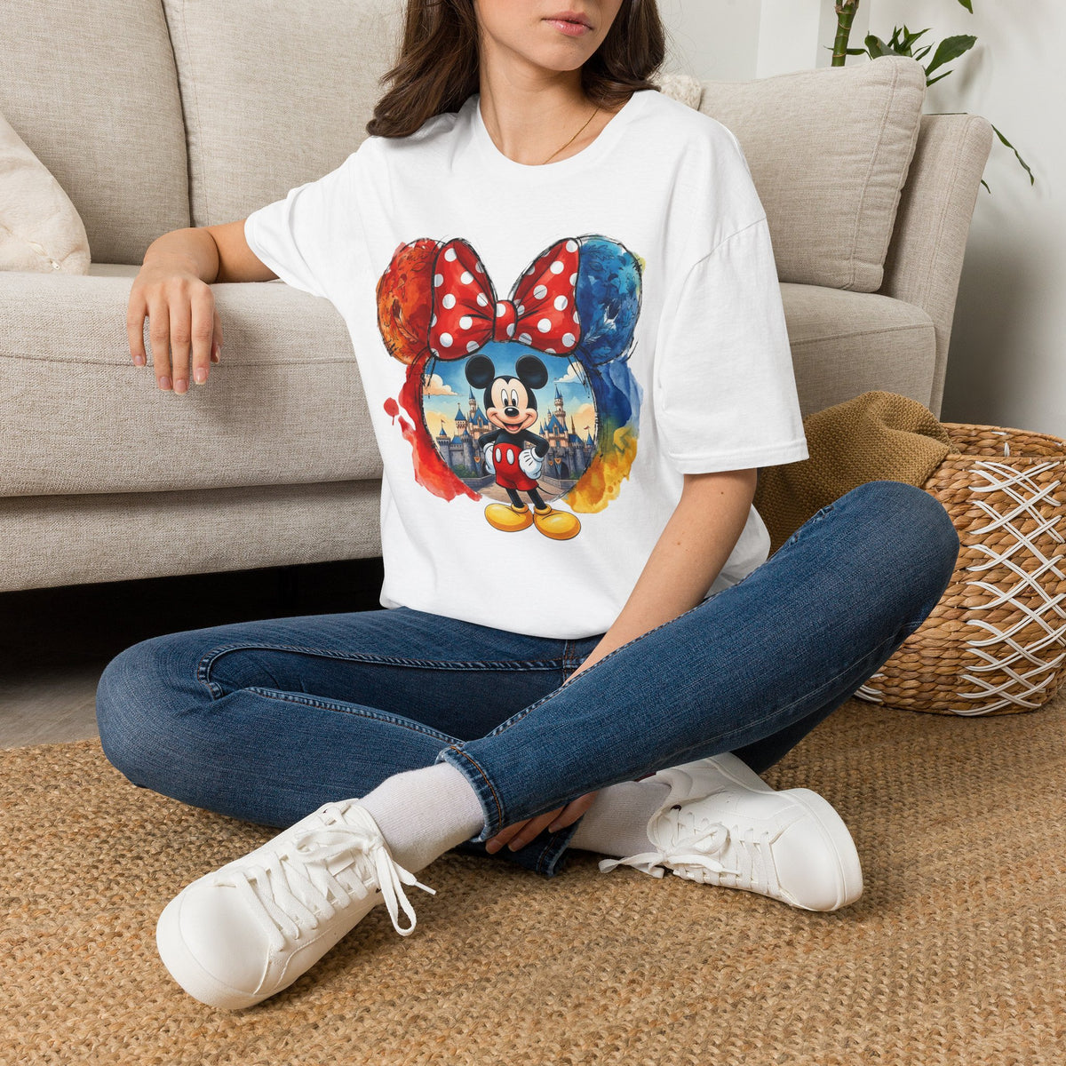Sensational Six - Mickey's Kingdom of Dreams Watercolor Vignette Unisex Graphic Tee