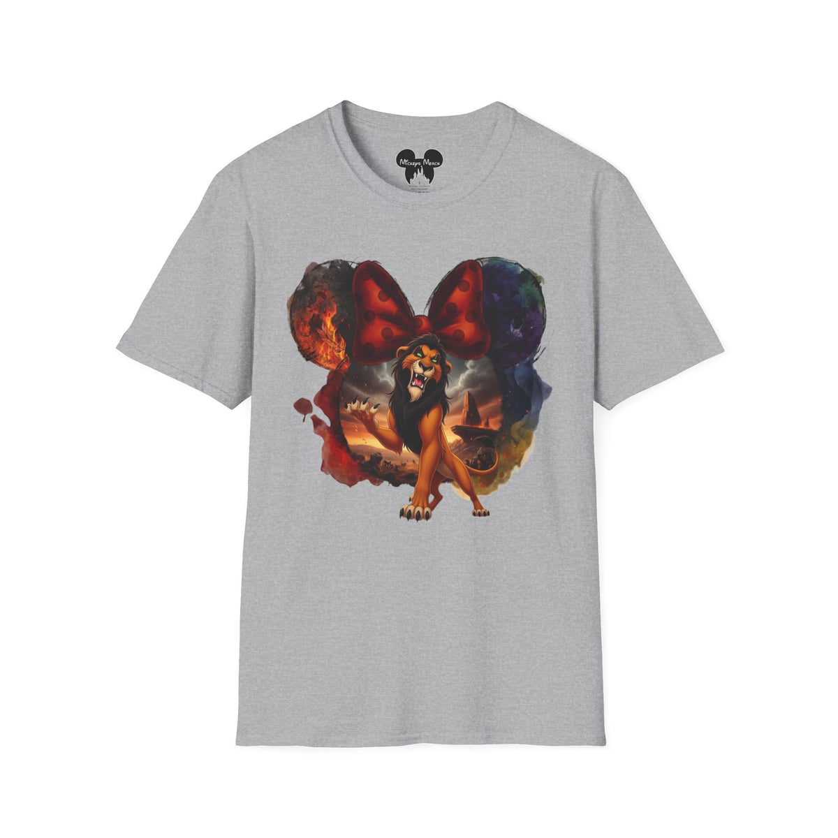 Lion King - Scar's Fiery Polka Dot Vignette Unisex Graphic Tee