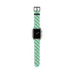 Teal Checkerboard Pluto Whimsical Watch Band - Apple