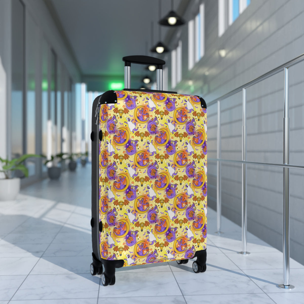 Figment on the Moon Yellow Polycarbonate Suitcase