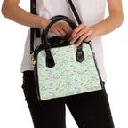 Character Autographs on Green Shoulder Handbag