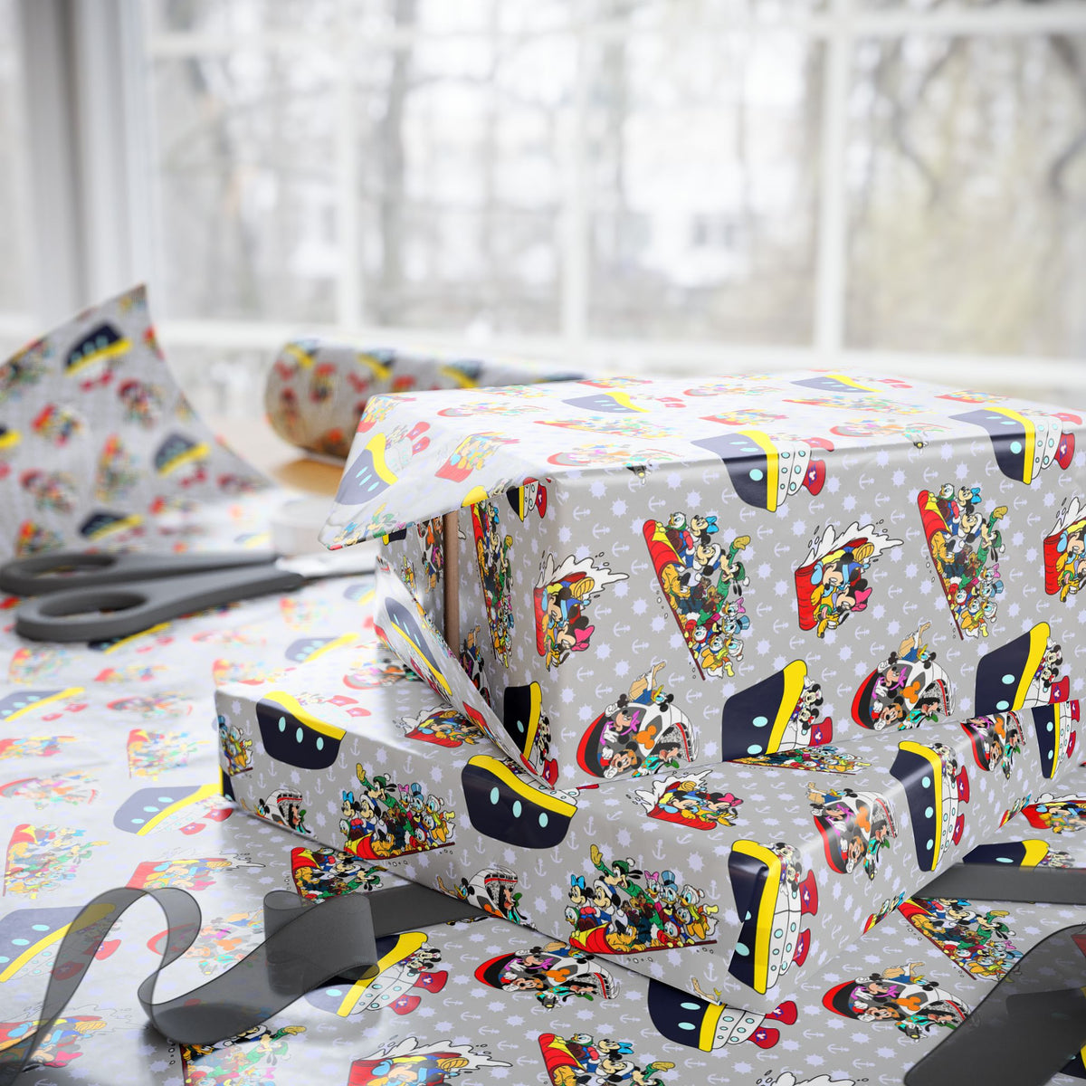 Christmas Cruise and Castle Wrapping Paper Roll