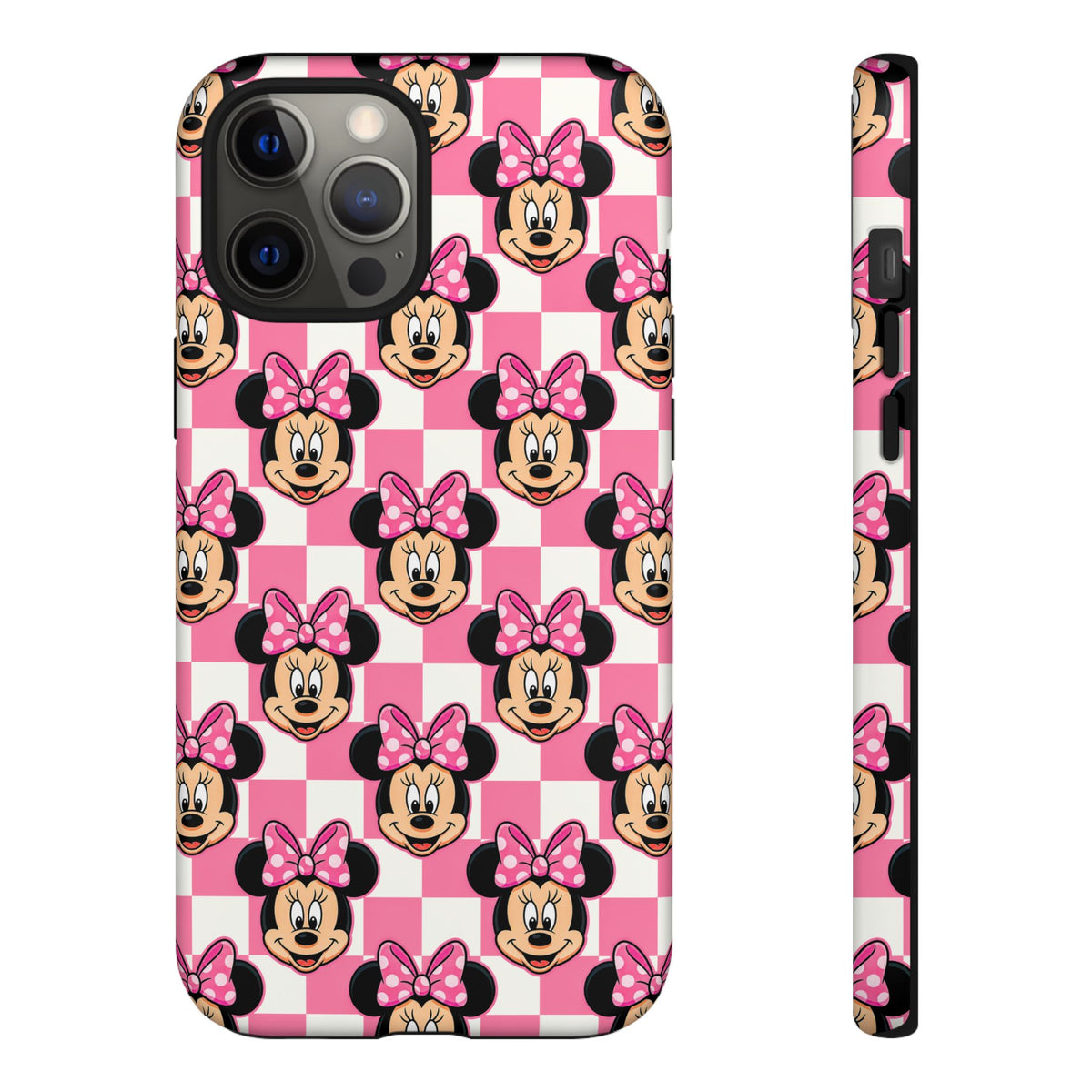 Pink Checkerboard Minnie Resort Ready Cell Phone Tech Case