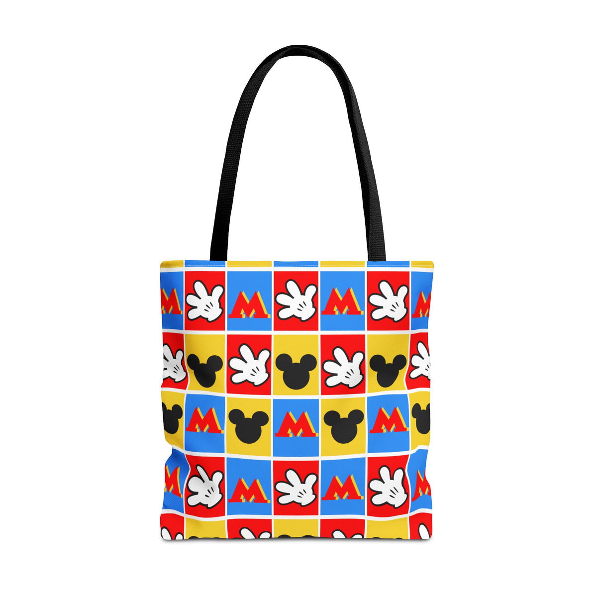 Checkerboard Mickey Hands Tote Bag