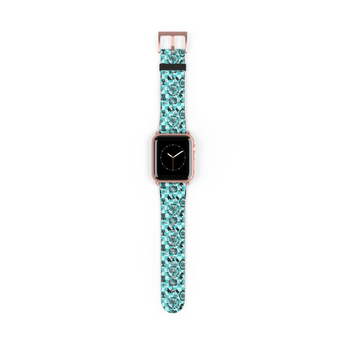 Haunted Mansion Icons Teal Whimsical Watch Band - Apple