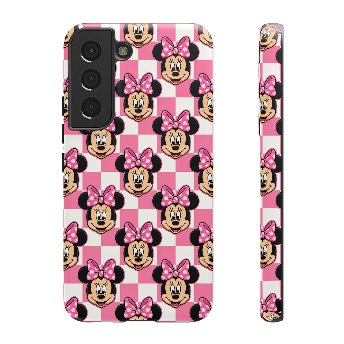 Pink Checkerboard Minnie Resort Ready Cell Phone Tech Case