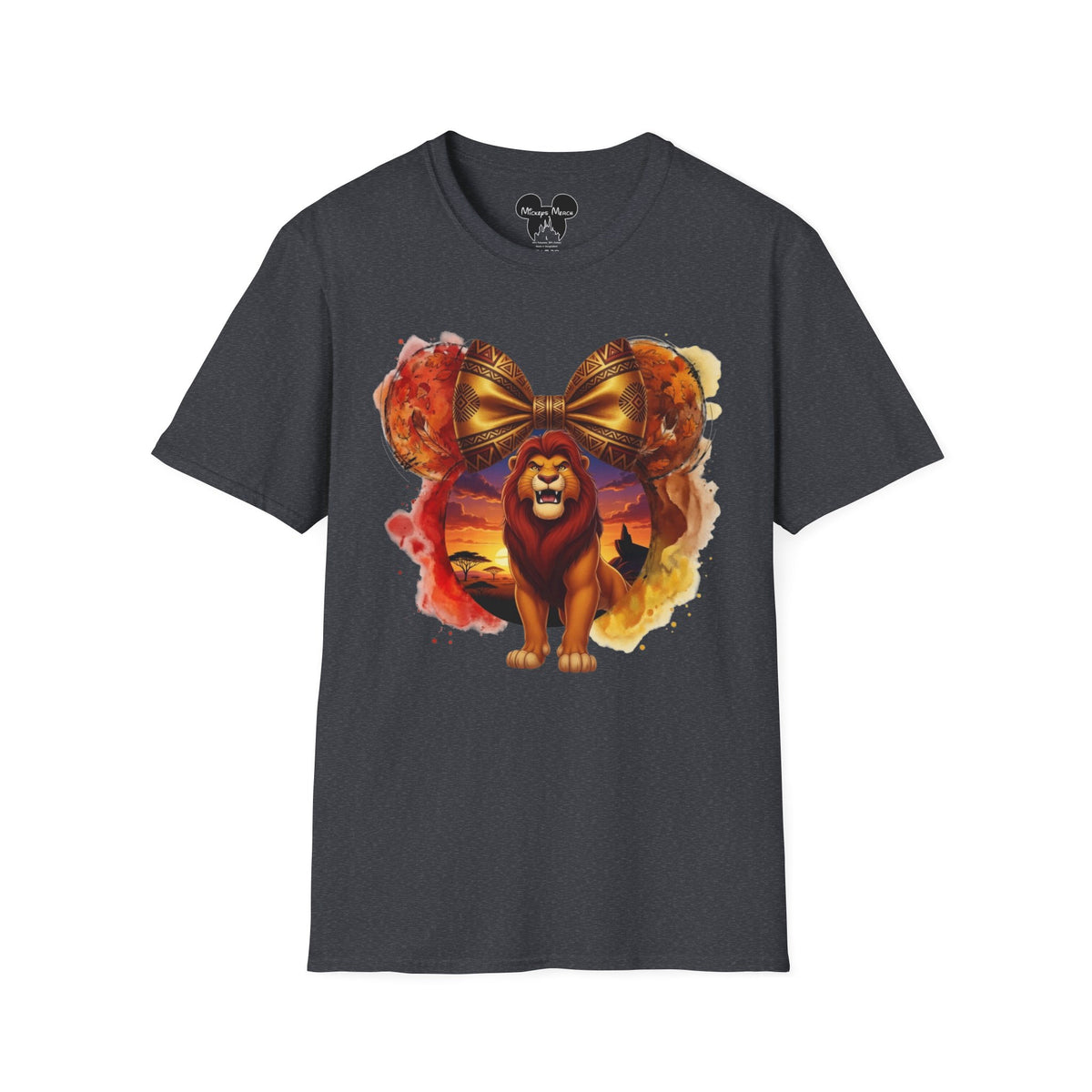 Lion King - Mufasa's Tribal Sunset Vignette Unisex Graphic Tee