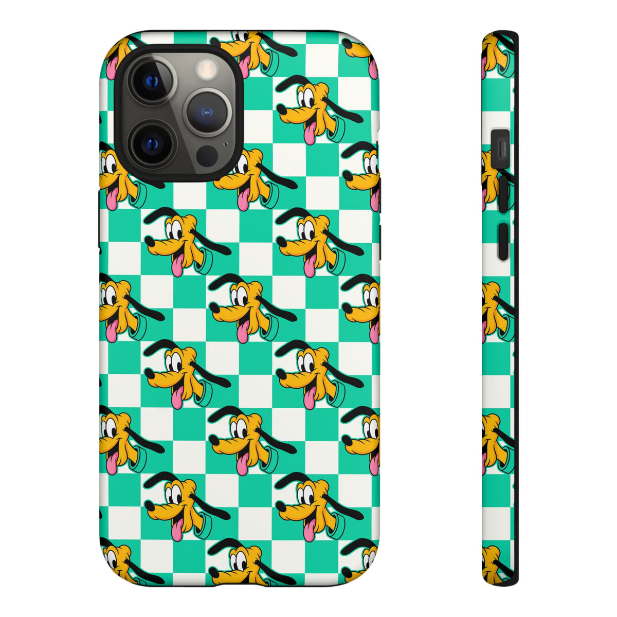 Teal Checkerboard Pluto Resort Ready Cell Phone Tech Case