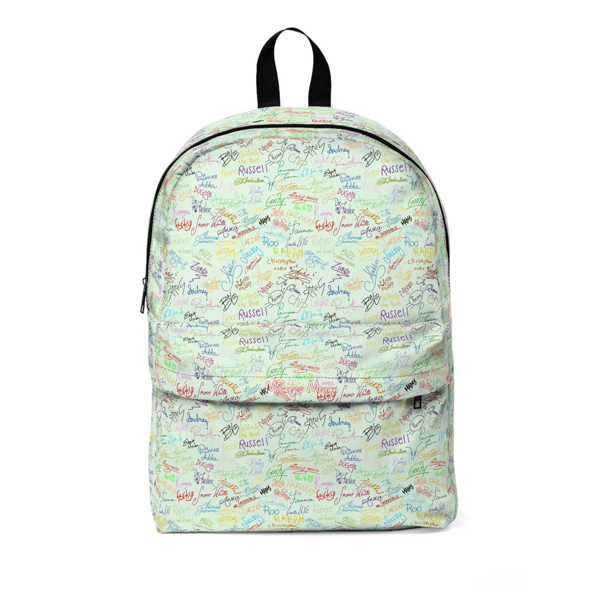 Character Autographs on Green Park Hopper Backpack