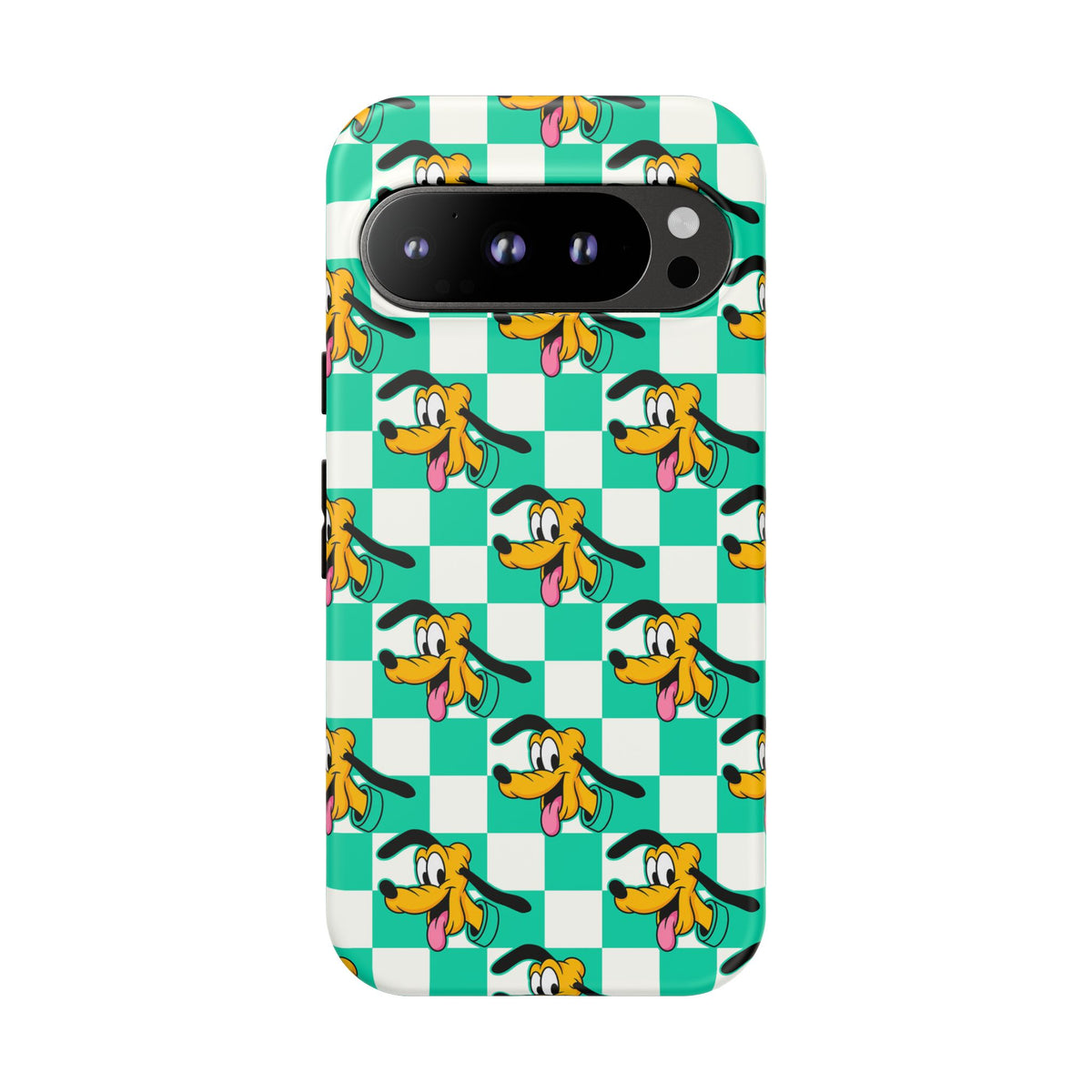 Teal Checkerboard Pluto Resort Ready Cell Phone Tech Case