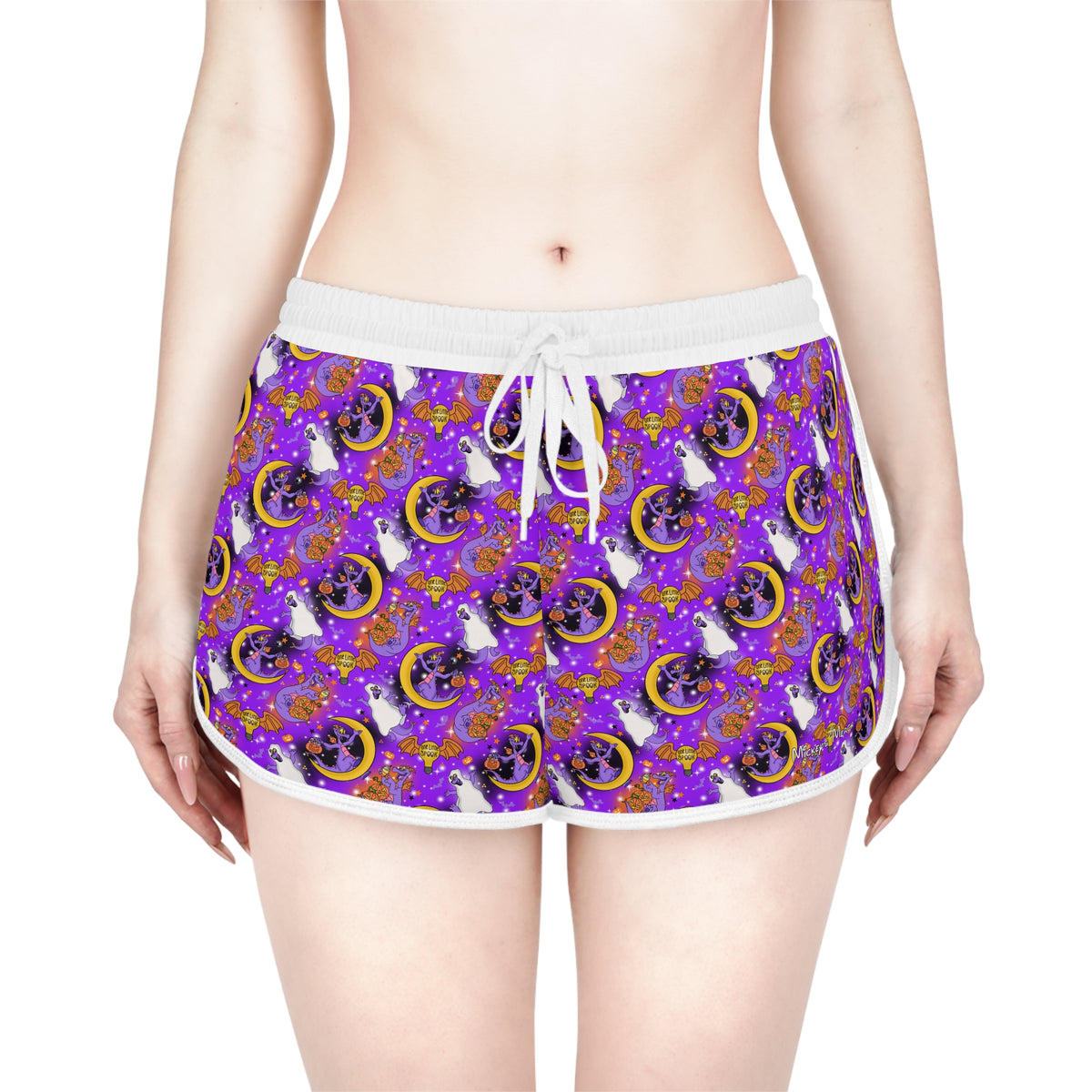 Figment on the Moon Purple Relaxed Dolphin Shorts
