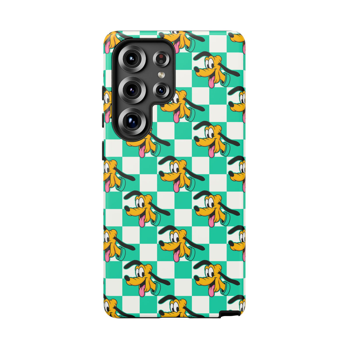 Teal Checkerboard Pluto Resort Ready Cell Phone Tech Case