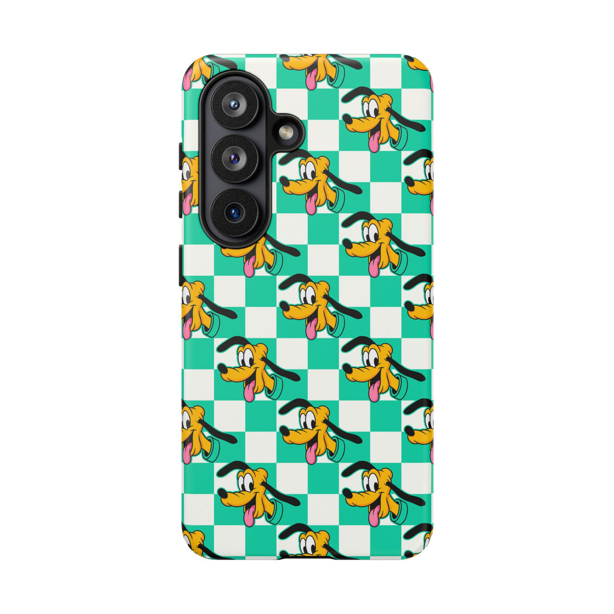 Teal Checkerboard Pluto Resort Ready Cell Phone Tech Case