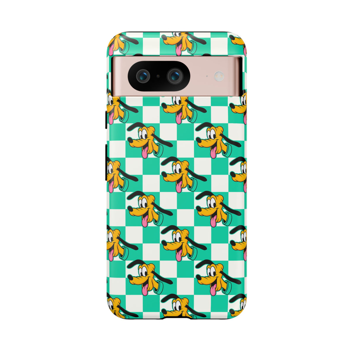 Teal Checkerboard Pluto Resort Ready Cell Phone Tech Case