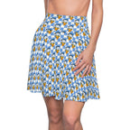 Blue Checkerboard Donald Skater Skirt