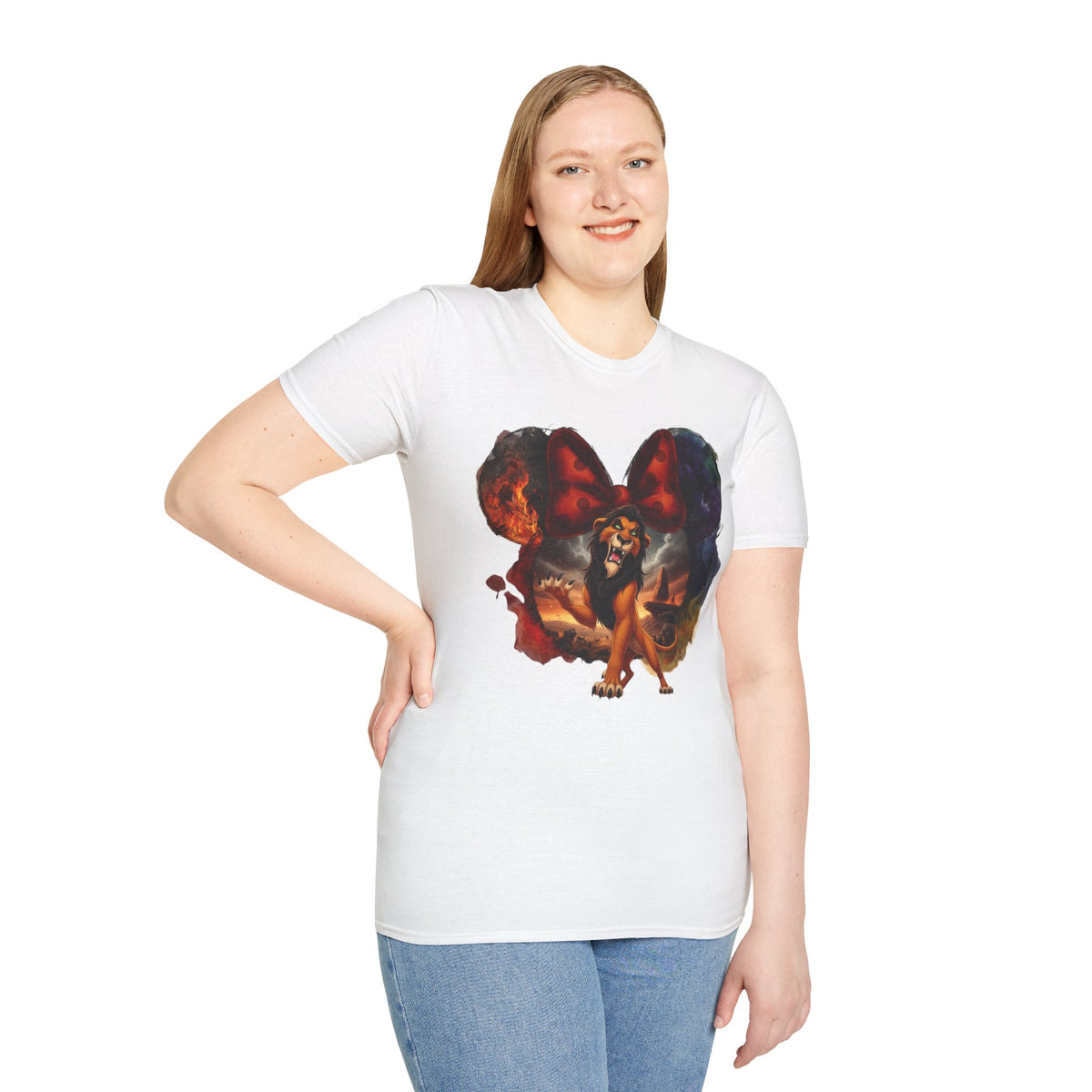 Lion King - Scar's Fiery Polka Dot Vignette Unisex Graphic Tee