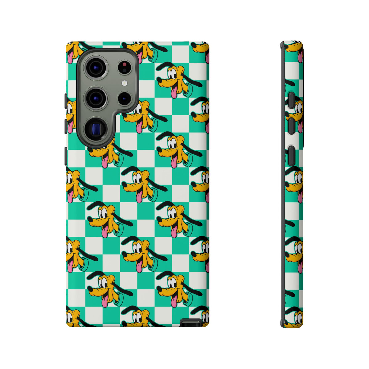 Teal Checkerboard Pluto Resort Ready Cell Phone Tech Case