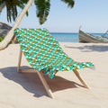 Teal Checkerboard Pluto Beach Towel