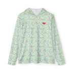 Character Autographs on Green Hooded Sun Shirt