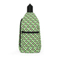Green Checkerboard Goofy Crossbody Sling Bag