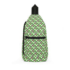 Green Checkerboard Goofy Crossbody Sling Bag
