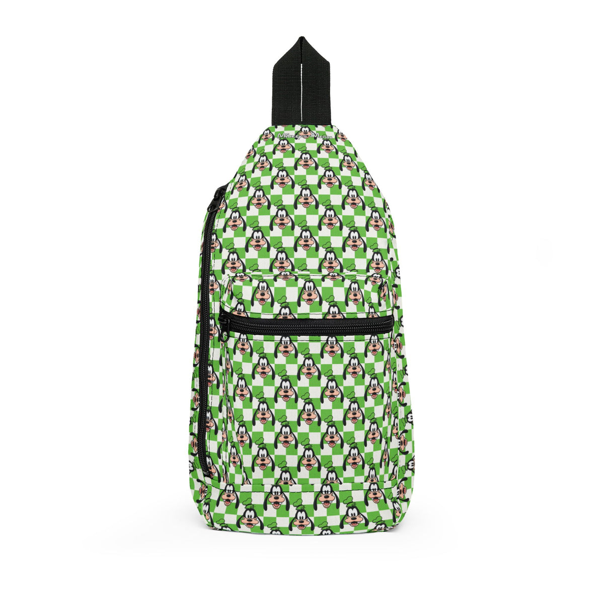 Green Checkerboard Goofy Crossbody Sling Bag
