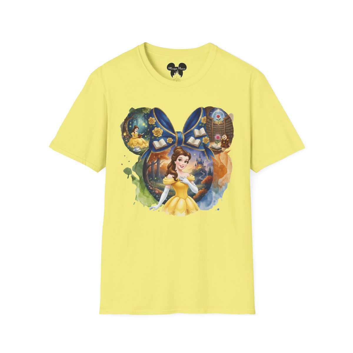 Disney Princess - Belle's Enchanted Rose Library Vignette Unisex Graphic Tee