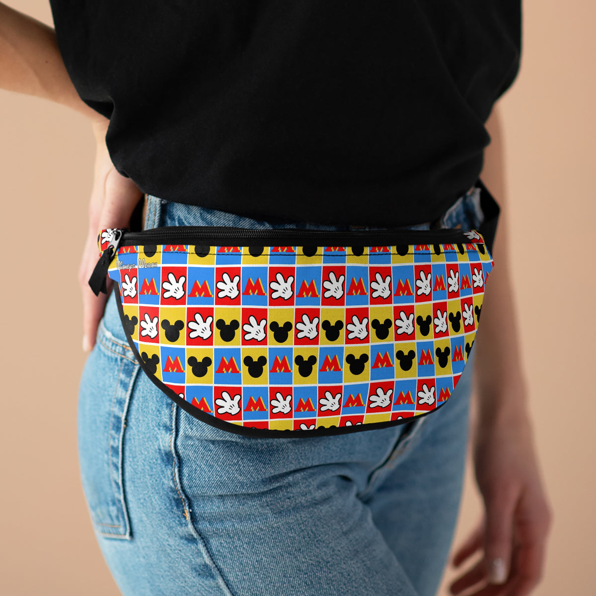 Checkerboard Mickey Hands Beach Club Fanny Pack