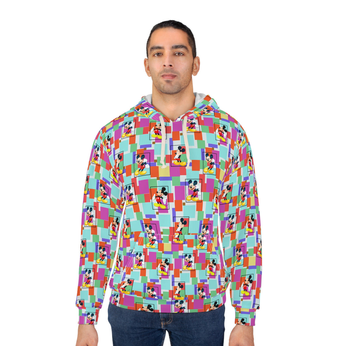 Colorblock Mickey Hooded Sweatshirt