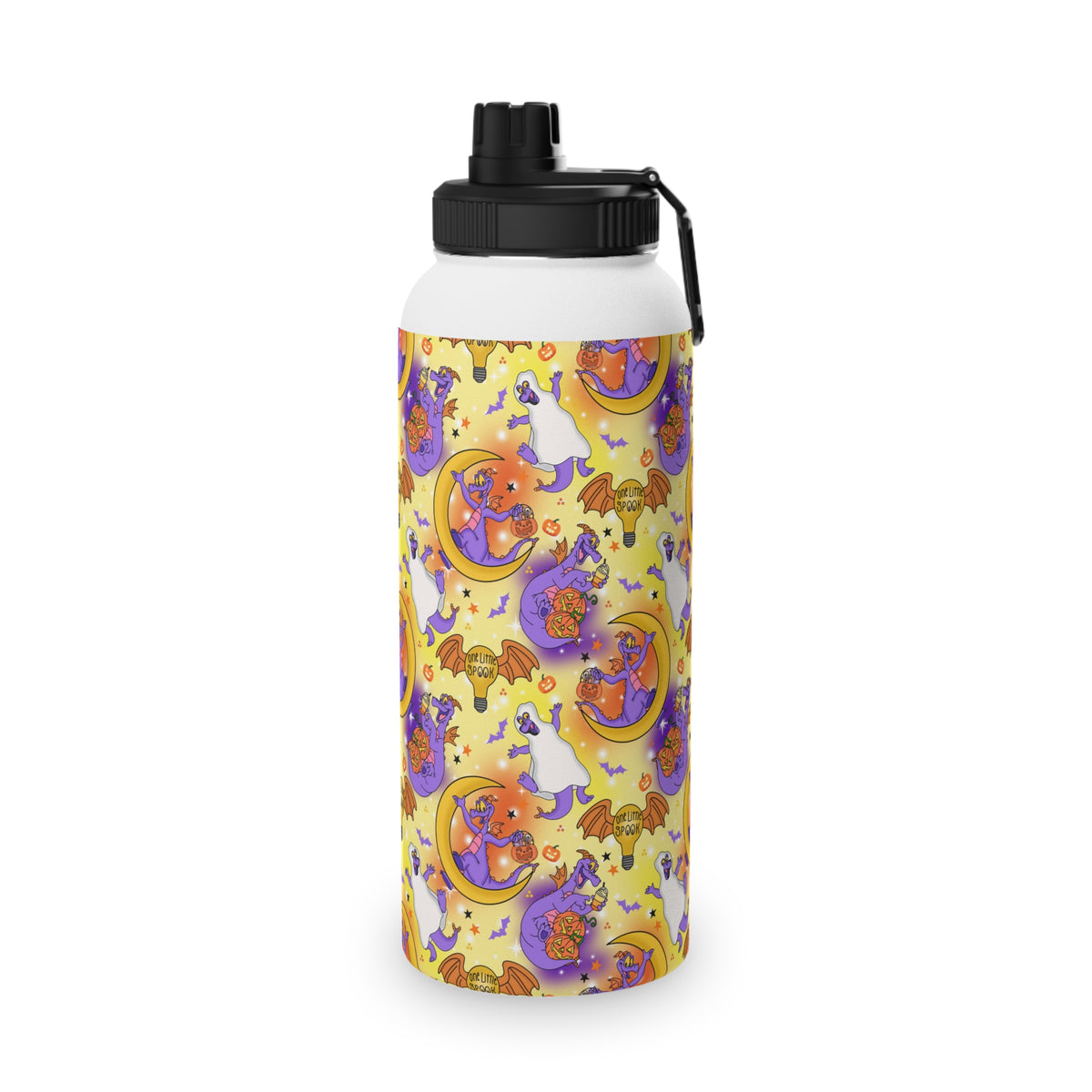 Figment on the Moon Yellow Stainless Steel Water Bottle