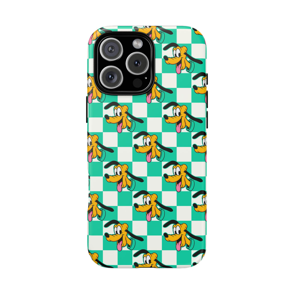 Teal Checkerboard Pluto Resort Ready Cell Phone Tech Case