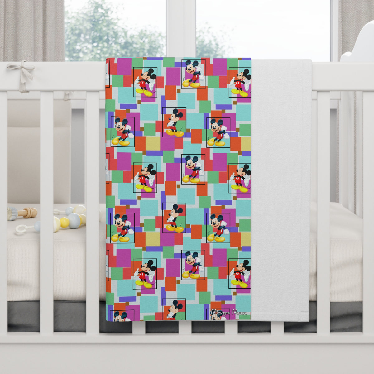 Colorblock Mickey Happily Ever After Baby Blanket