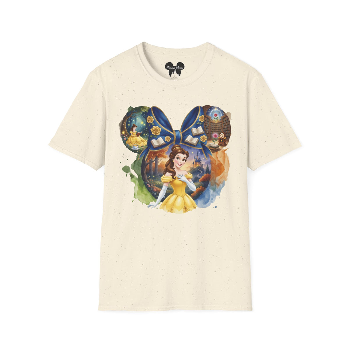 Disney Princess - Belle's Enchanted Rose Library Vignette Unisex Graphic Tee
