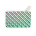 Teal Checkerboard Pluto Mini Clutch