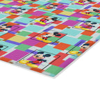 Colorblock Mickey Glass Cutting Board