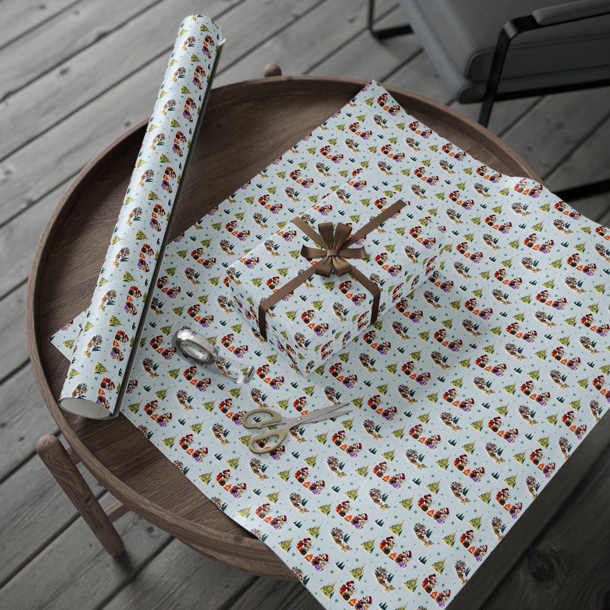 Christmas Castle Sleigh Ride Wrapping Paper Roll