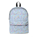 Character Autographs on Blue Park Hopper Backpack