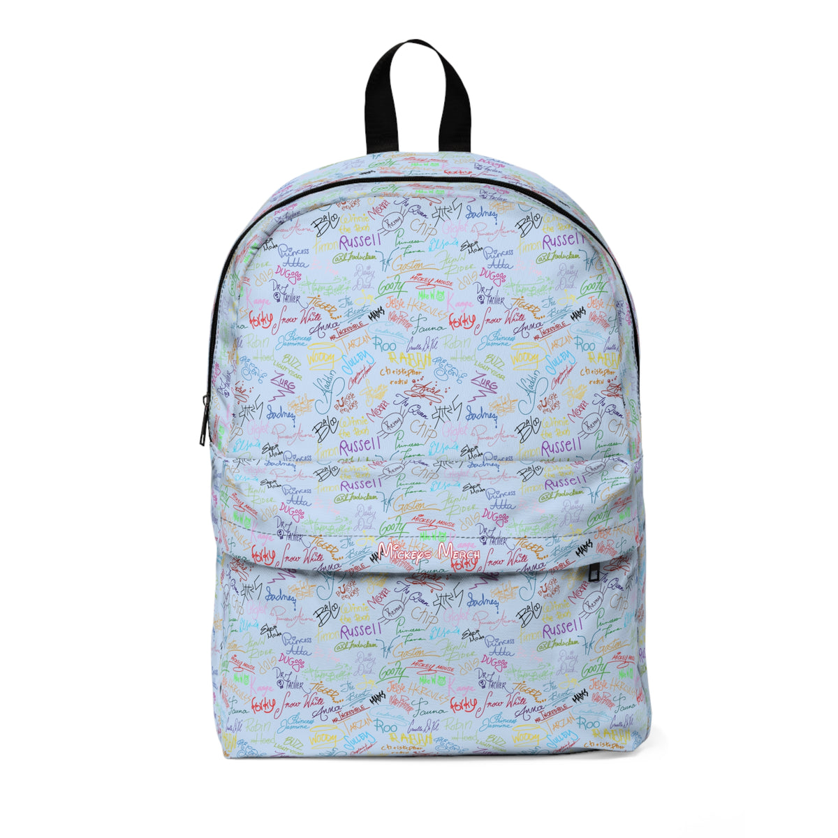 Character Autographs on Blue Park Hopper Backpack