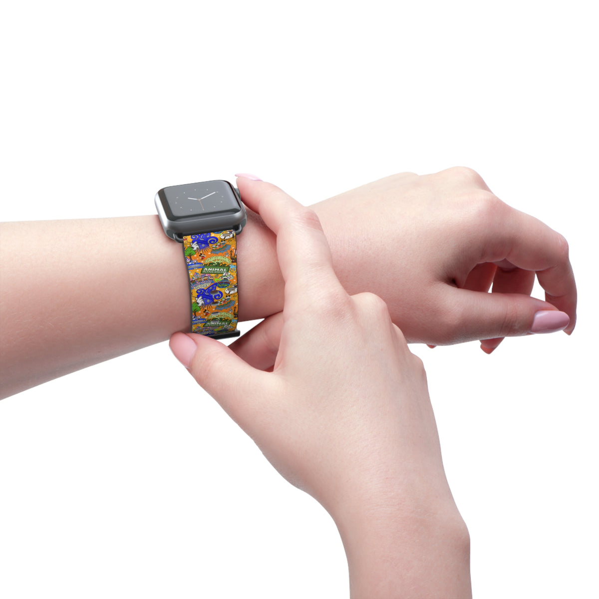 Four Parks Ride Collage Whimsical Watch Band - Apple