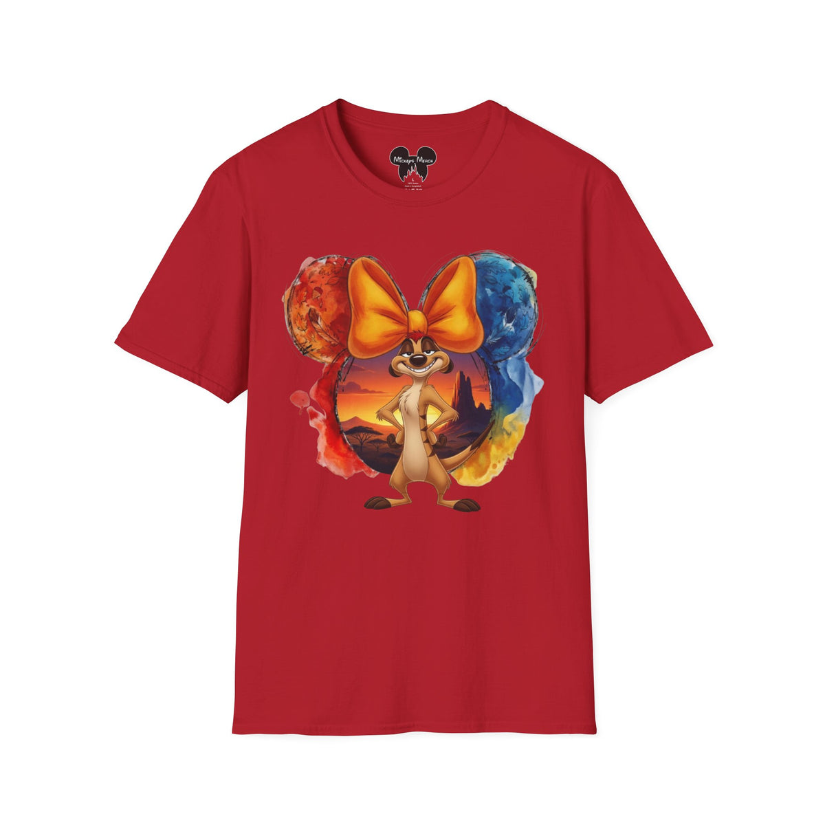 Lion King - Timon's Sunset Orange Vignette Unisex Graphic Tee