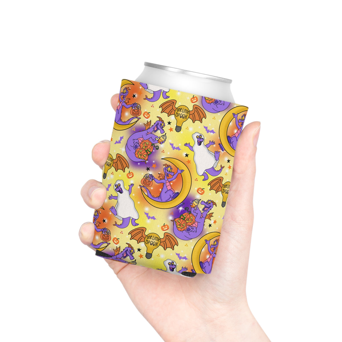 Figment on the Moon Yellow Can Cooler Drink Koozie